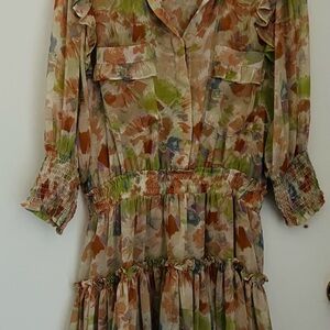 Floral Multicolor Women's Dress